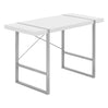 Bureau de travail en MDF/stratifié et métal argenté - I 7662-7663-7664