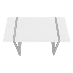 Bureau de travail en MDF/stratifié et métal argenté - I 7662-7663-7664