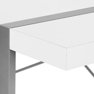 Bureau de travail en MDF/stratifié et métal argenté - I 7662-7663-7664