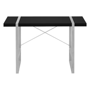 Bureau de travail en MDF/stratifié et métal argenté - I 7662-7663-7664
