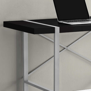 Bureau de travail en MDF/stratifié et métal argenté - I 7662-7663-7664