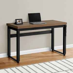 Bureau de travail ajustable en bois/MDF et métal noir - I 7675-7676-7677