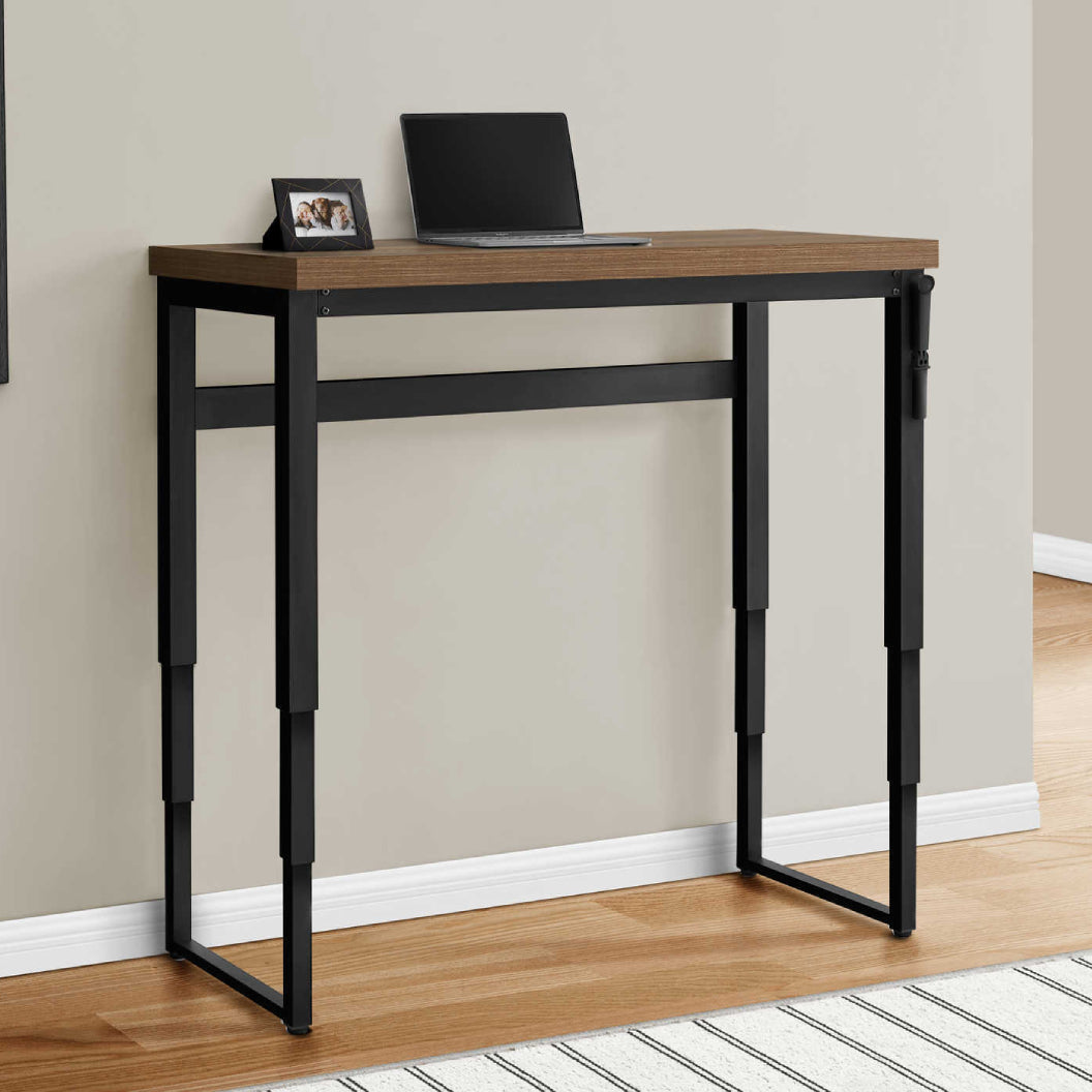 Bureau de travail ajustable en bois/MDF et métal noir - I 7675-7676-7677