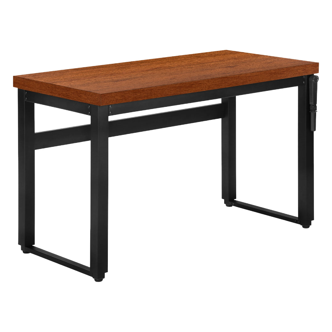 Bureau de travail ajustable en bois/MDF et métal noir - I 7675-7676-7677