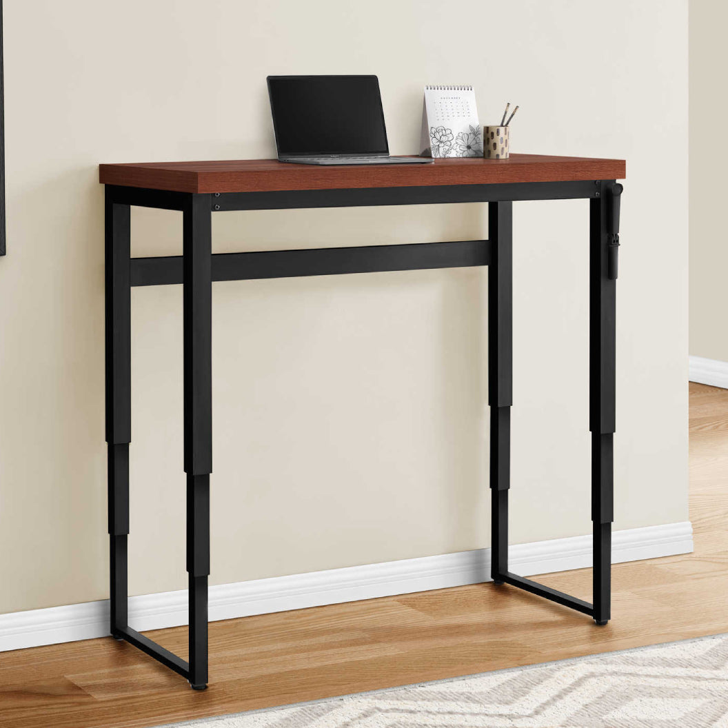Bureau de travail ajustable en bois/MDF et métal noir - I 7675-7676-7677