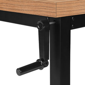 Bureau de travail ajustable en bois/MDF et métal noir - I 7675-7676-7677