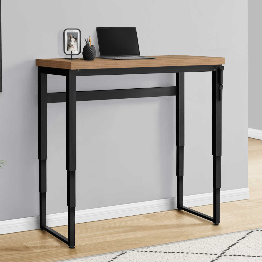 Bureau de travail ajustable en bois/MDF et métal noir - I 7675-7676-7677