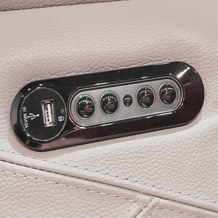 Sofa condo motorisé en cuir crème - MU-A6234-PR
