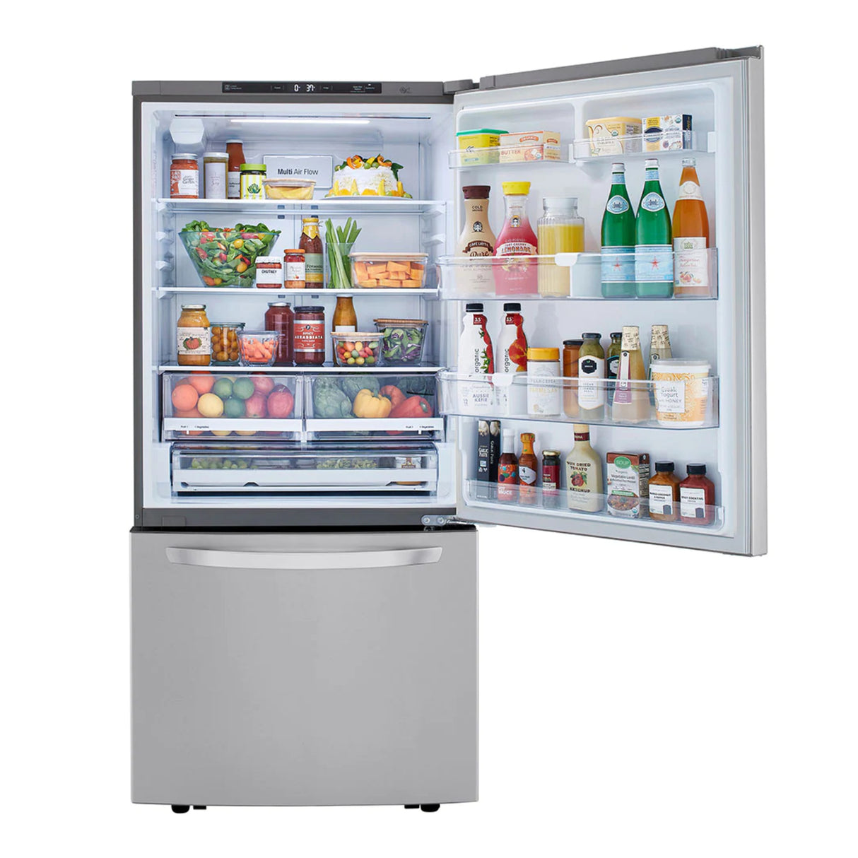 Réfrigérateur congélateur bas Inox 33po