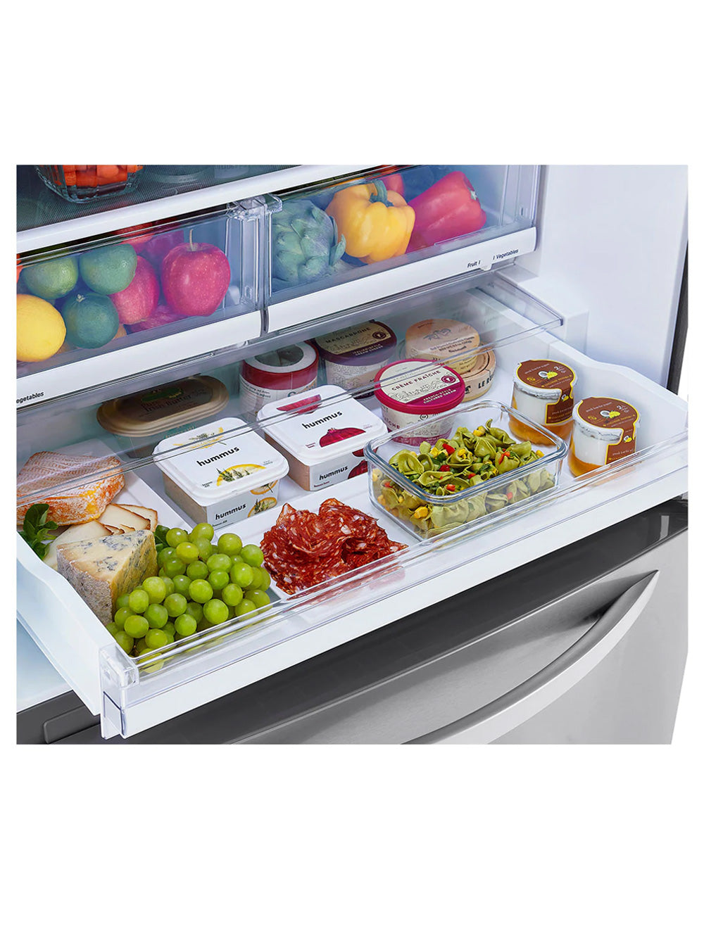 Réfrigérateur congélateur bas Inox 33po