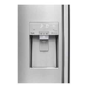 Réfrigérateur côte à côte profondeux comptoir 42 po 25,6 pi³ Inox avec distributeur d'eau et machine à glaçons