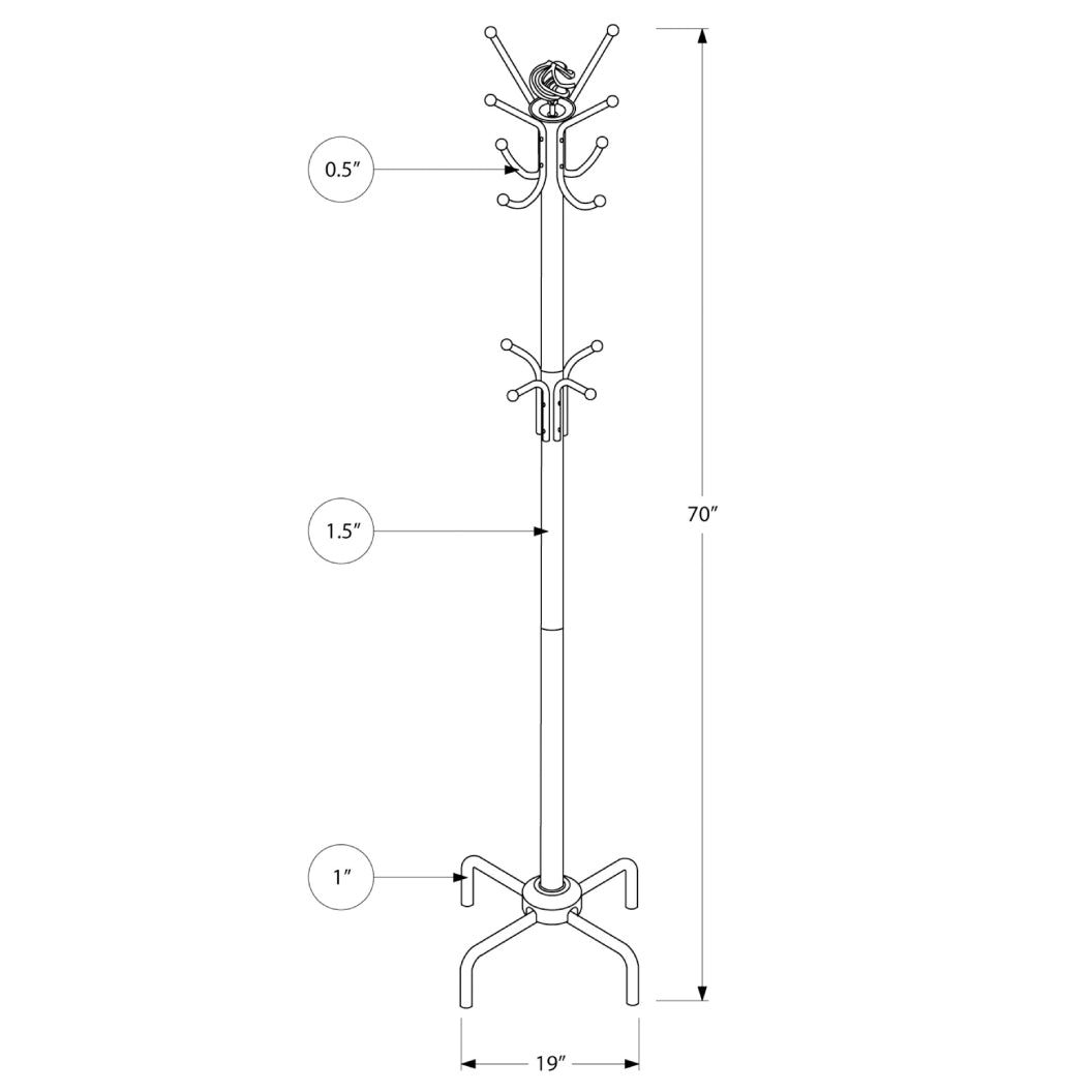 Porte-manteau en métal avec 12 crochets - I 2006-2007-2008-2019