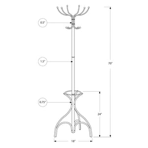 Porte-manteau en métal avec 12 crochets et soutien à parapluie - I 2030-2031-2032