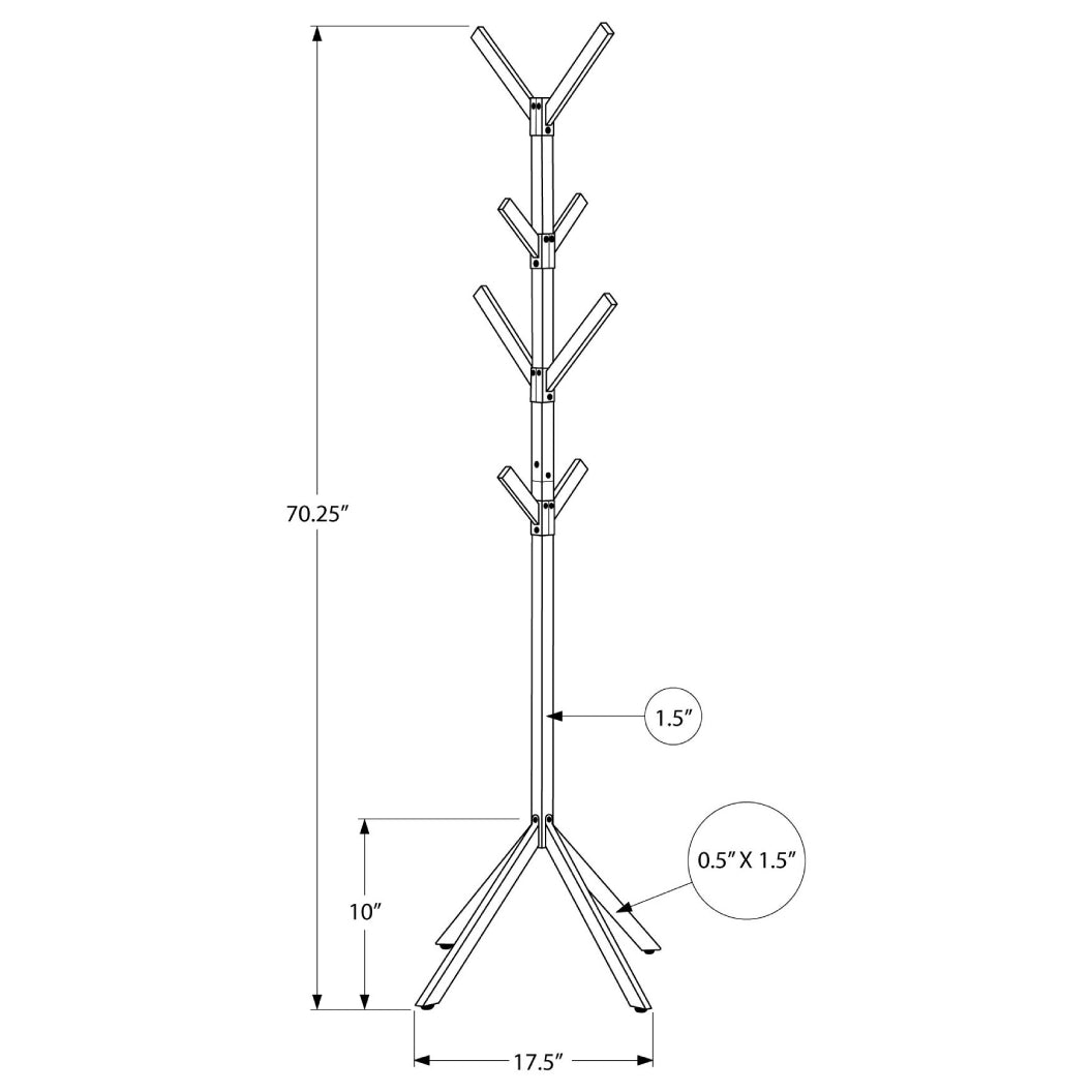 Porte-manteau en métal avec 8 crochets - I 2057-2058-2059