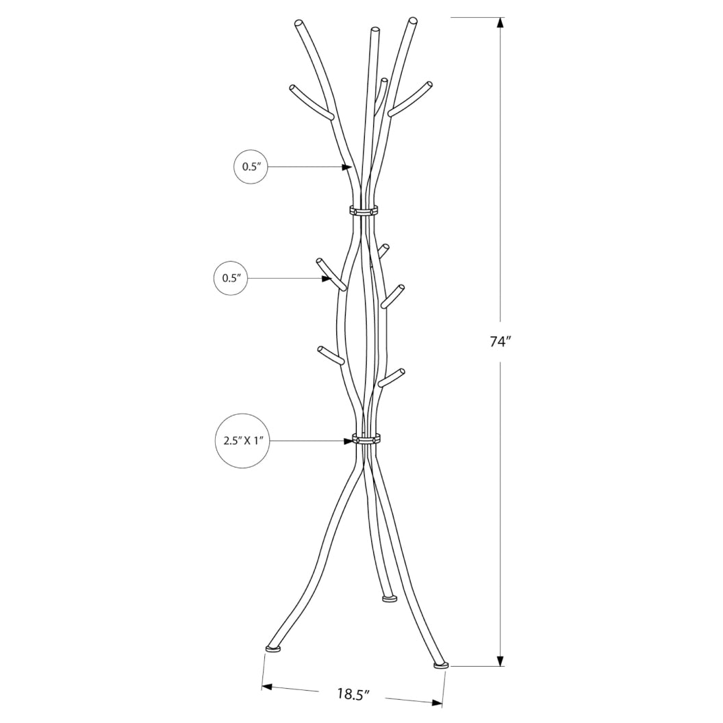 Porte-manteau en métal martelé avec 8 crochets - I 2061-2062-2063