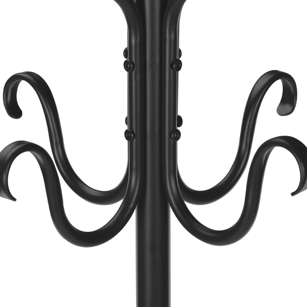 Porte-manteau en métal martelé noir avec 8 crochets - I 2065