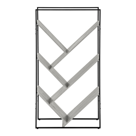 Étagère en métal noir avec 6 tablettes en MDF/stratifié - I 2200-2201-2202