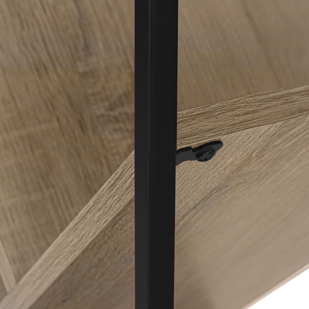 Étagère en métal noir avec 6 tablettes en MDF/stratifié - I 2200-2201-2202