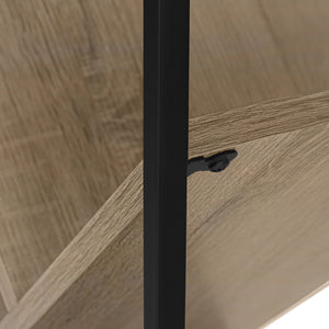 Étagère en métal noir avec 6 tablettes en MDF/stratifié - I 2200-2201-2202