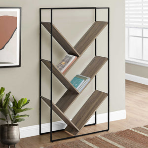 Étagère en métal noir avec 6 tablettes en MDF/stratifié - I 2200-2201-2202