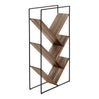 Étagère en métal noir avec 6 tablettes en MDF/stratifié - I 2200-2201-2202