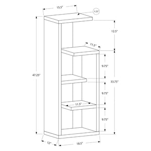 Étagère en MDF/stratifié taupe foncé avec 5 tablettes - I 2467