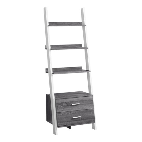 Étagère à échelle en MDF/stratifié avec 4 tablettes et 2 tiroirs - I 2562-2756-2542