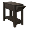 Table d'appoint en MDF/stratifié avec 1 tiroir et double porte-gobelet - I 3197-3198