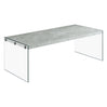 Table basse en MDF/stratifié et verre trempé - I 3054-3230-3286