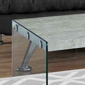 Table basse en MDF/stratifié et verre trempé - I 3054-3230-3286