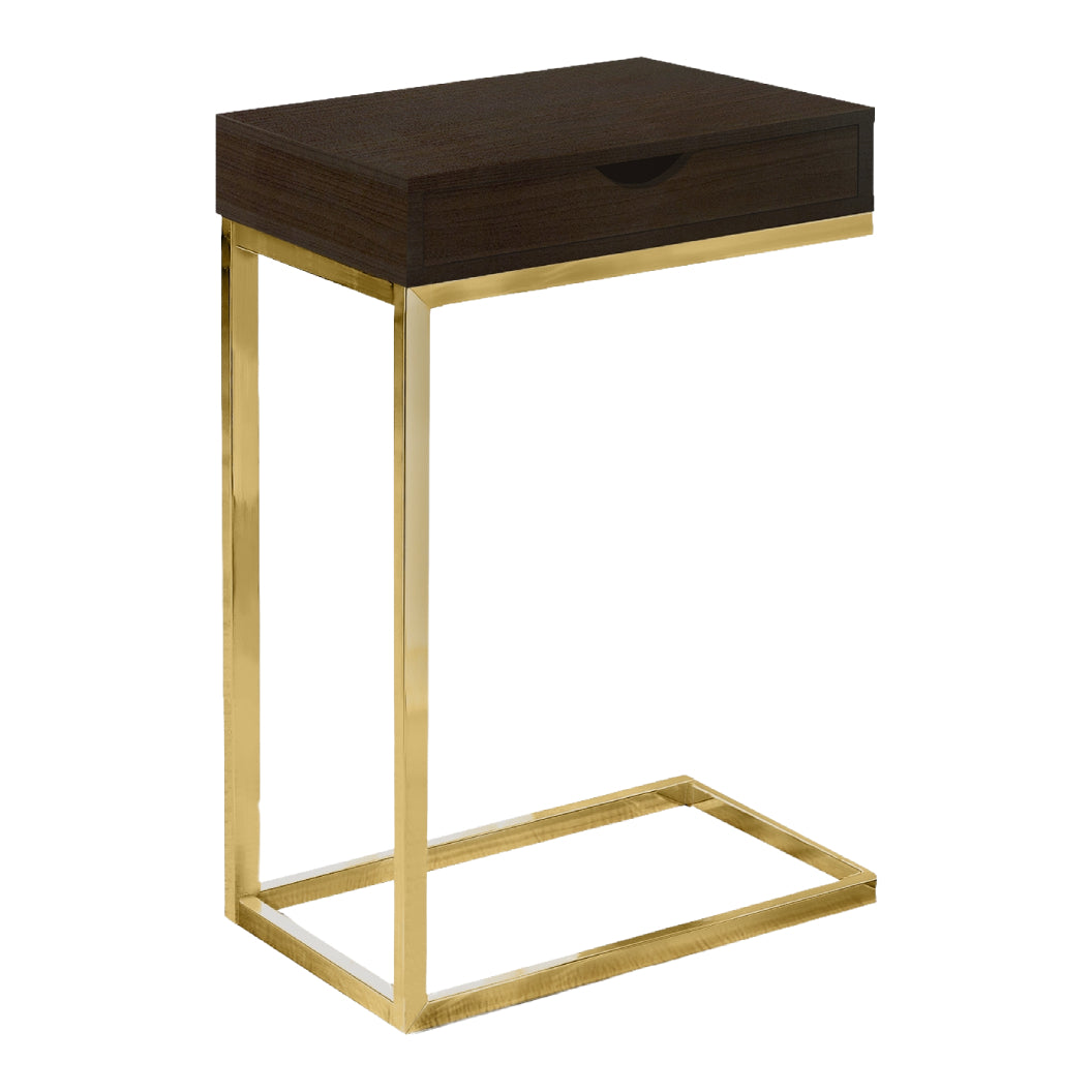 Table d'appoint en MDF/stratifié et métal chromé - I 3236-3254-3373