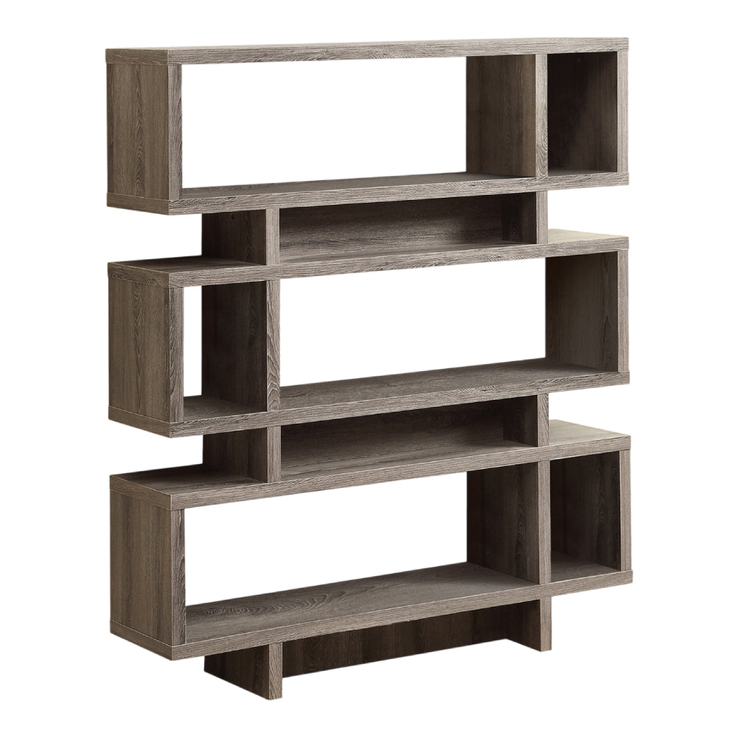 Étagère en MDF/stratifié taupe foncé avec 3 tablettes - I 3251
