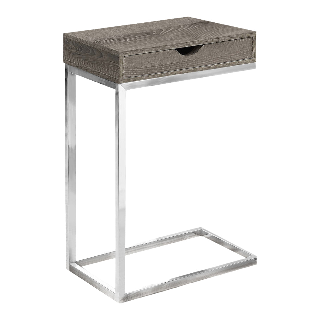 Table d'appoint en MDF/stratifié et métal chromé - I 3236-3254-3373