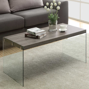 Table basse en MDF/stratifié et verre trempé - I 3054-3230-3286