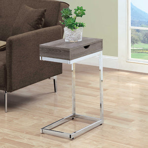 Table d'appoint en MDF/stratifié et métal chromé - I 3236-3254-3373