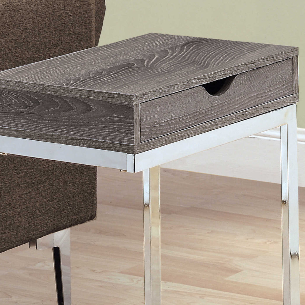 Table d'appoint en MDF/stratifié et métal chromé - I 3236-3254-3373