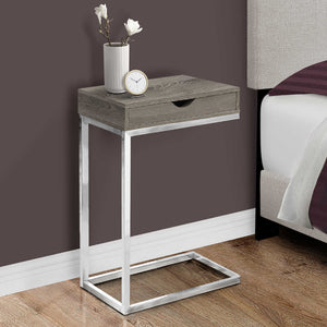 Table d'appoint en MDF/stratifié et métal chromé - I 3236-3254-3373