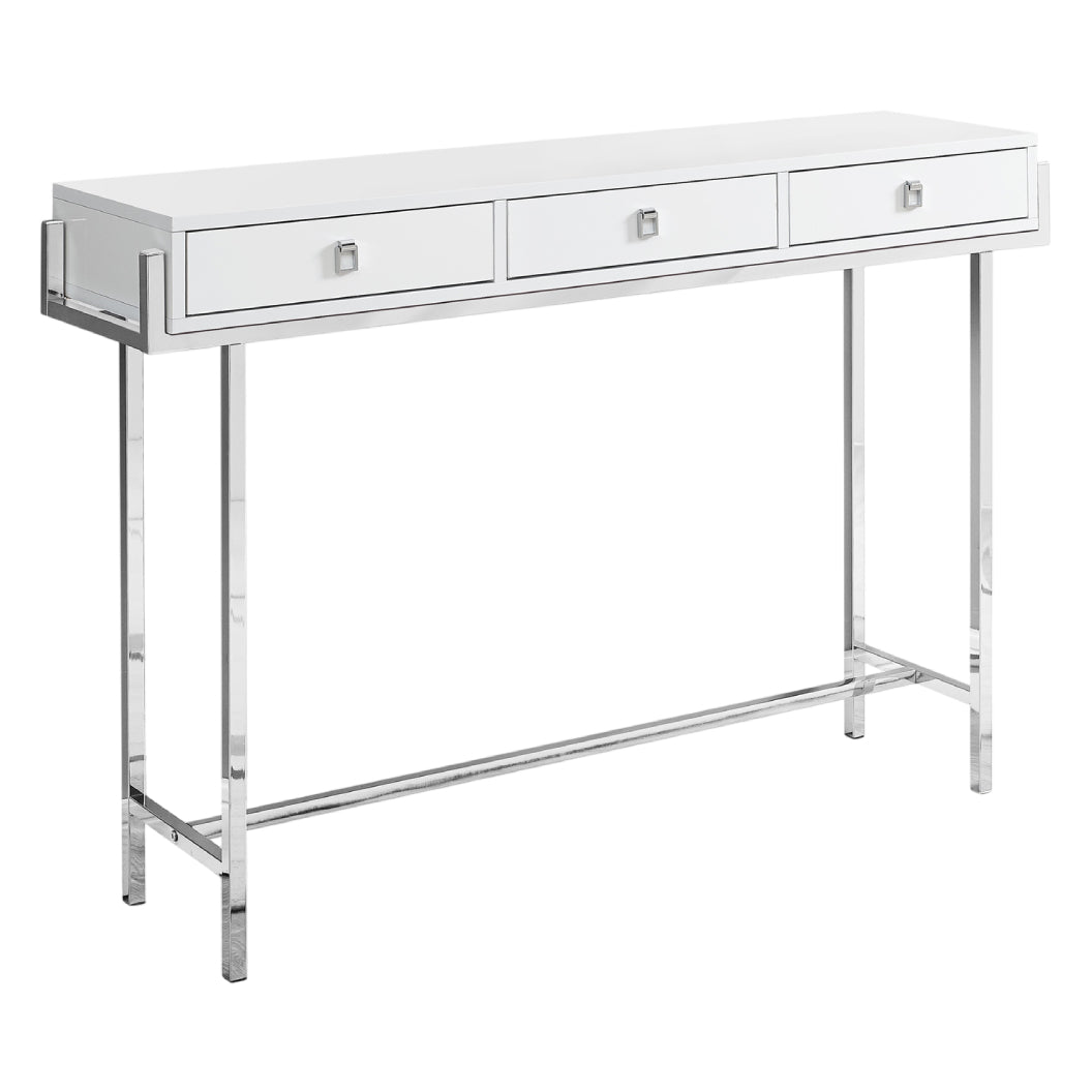 Table console en stratifié et métal avec 3 tiroirs - I 3297-3299