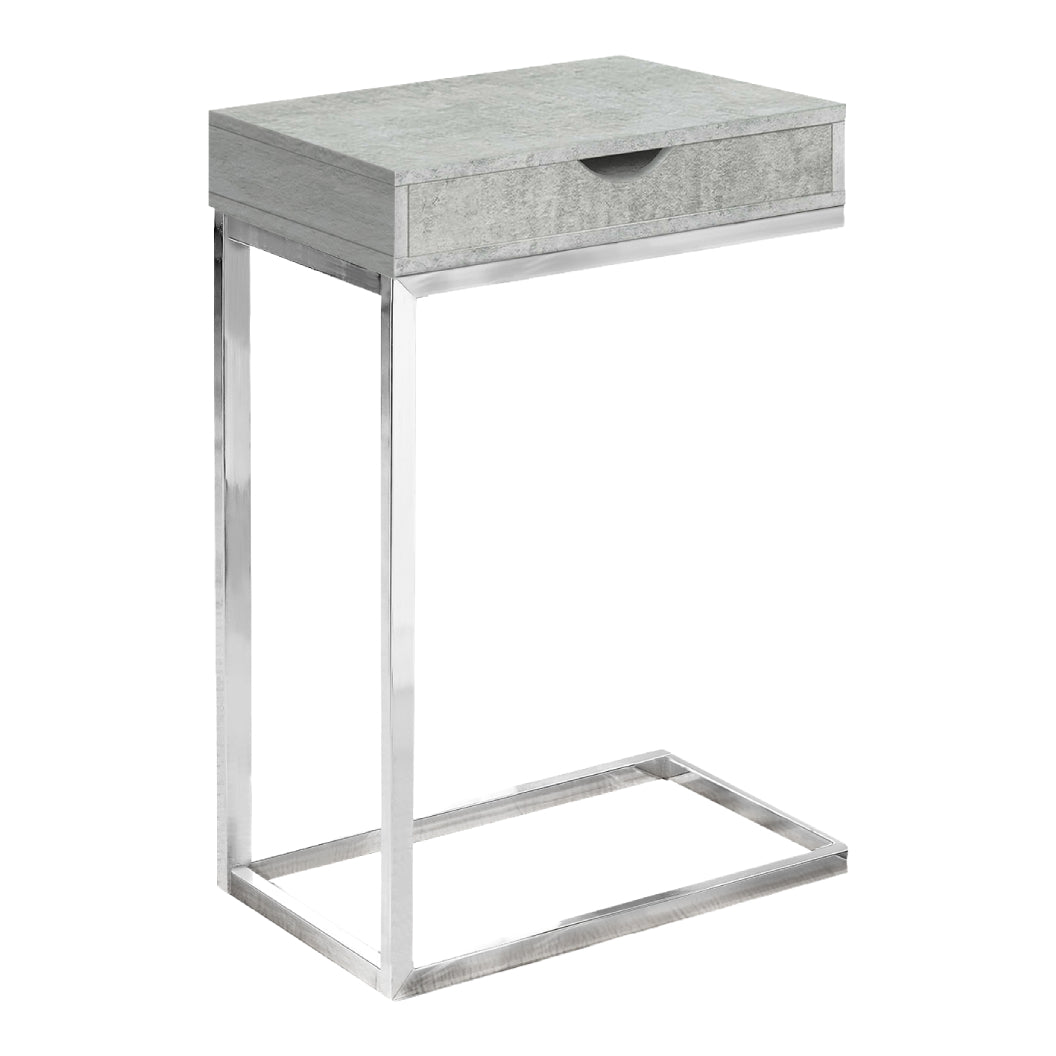 Table d'appoint en MDF/stratifié et métal chromé - I 3236-3254-3373
