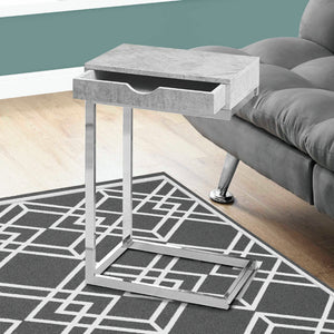 Table d'appoint en MDF/stratifié et métal chromé - I 3236-3254-3373