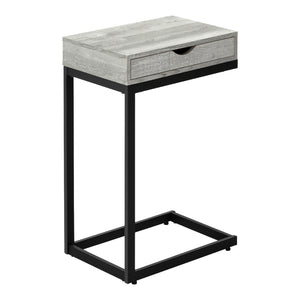 Table d'appoint en MDF/stratifié et métal noir avec 1 tiroir - I 3406-3407