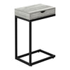 Table d'appoint en MDF/stratifié et métal noir avec 1 tiroir - I 3406-3407