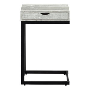 Table d'appoint en MDF/stratifié et métal noir avec 1 tiroir - I 3406-3407