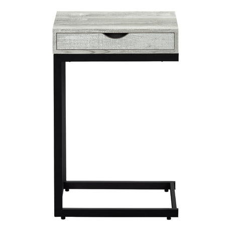 Table d'appoint en MDF/stratifié et métal noir avec 1 tiroir - I 3406-3407