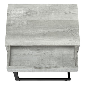 Table d'appoint en MDF/stratifié et métal noir avec 1 tiroir - I 3406-3407