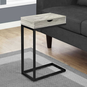 Table d'appoint en MDF/stratifié et métal noir avec 1 tiroir - I 3406-3407