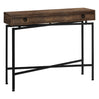 Table console en MDF/stratifié et métal noir avec 1 grand tiroir - I 3453-3454-3455