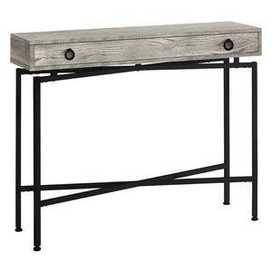 Table console en MDF/stratifié et métal noir avec 1 grand tiroir - I 3453-3454-3455