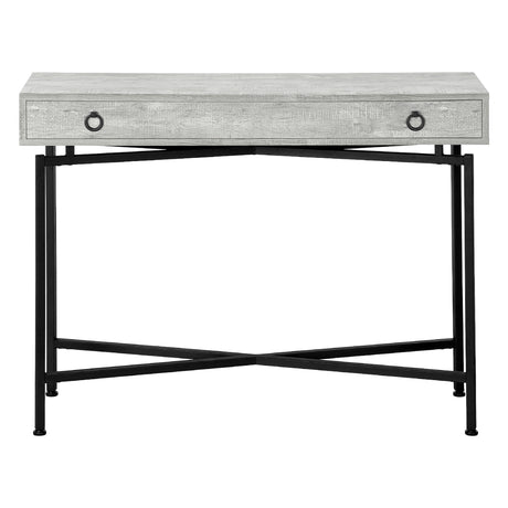 Table console en MDF/stratifié et métal noir avec 1 grand tiroir - I 3453-3454-3455