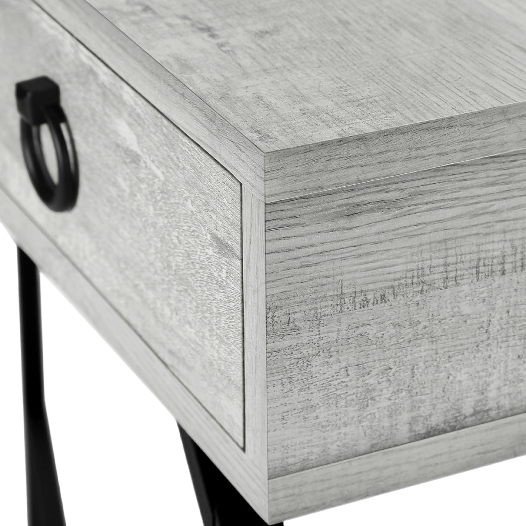 Table console en MDF/stratifié et métal noir avec 1 grand tiroir - I 3453-3454-3455